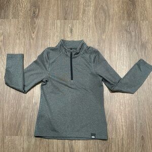 REI Gray Striped Kids Long Sleeve Shirt (size XS 6-7)